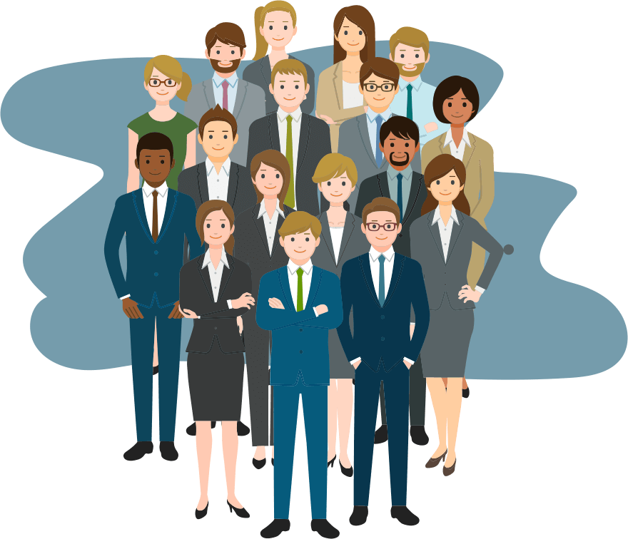 illustration showing a group of people