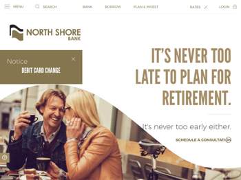 Screenshot of North Shore Bank website
