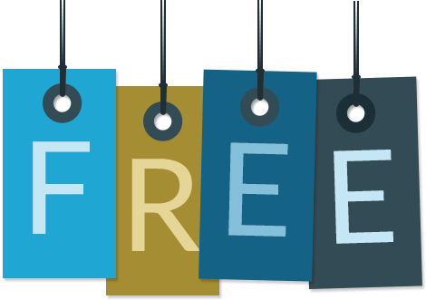 Illustration of hanging tags spelling FREE