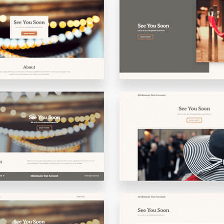 A gallery of website templates